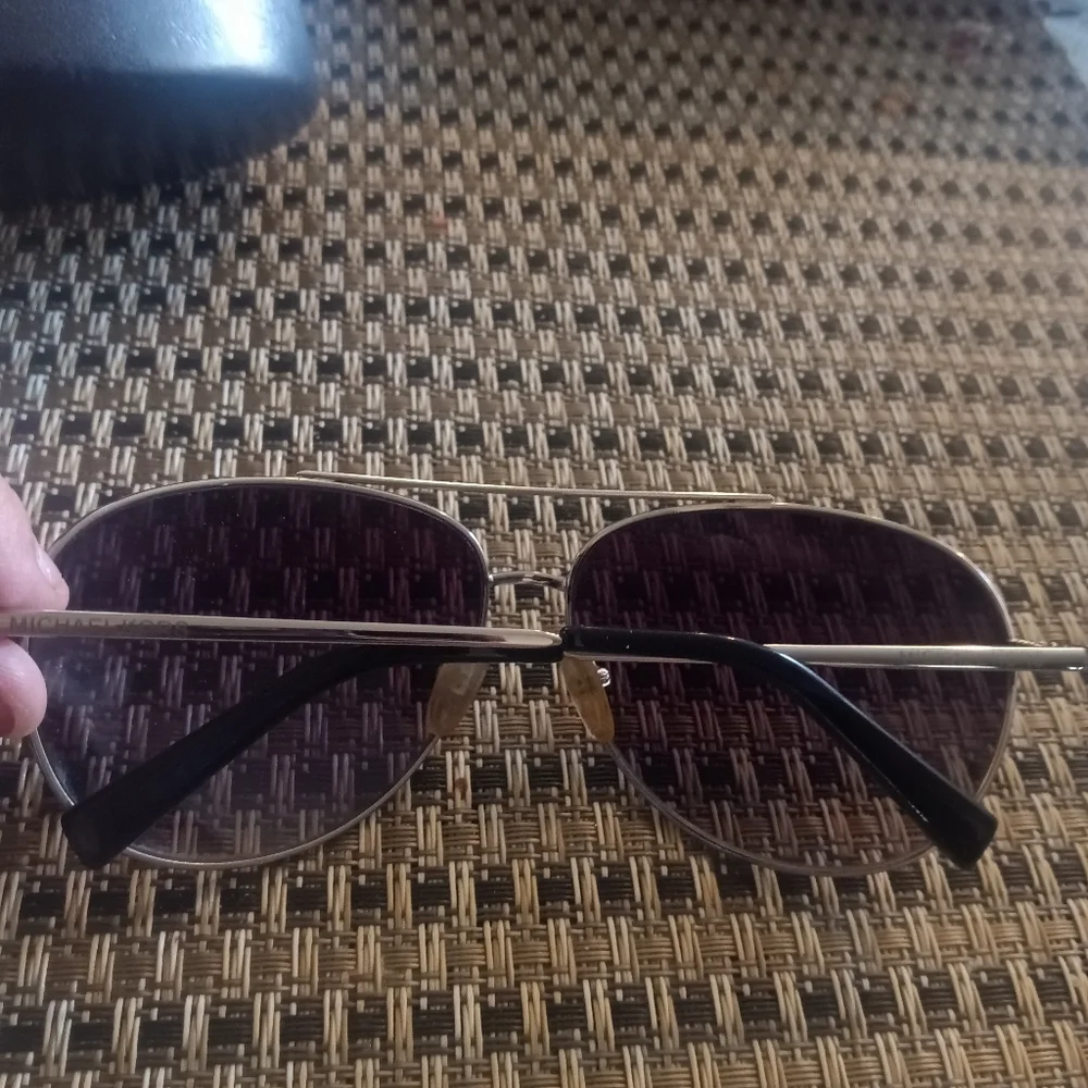 Michael Kors Silver and Black Aviator Sunglasses - Picture 4 of 4